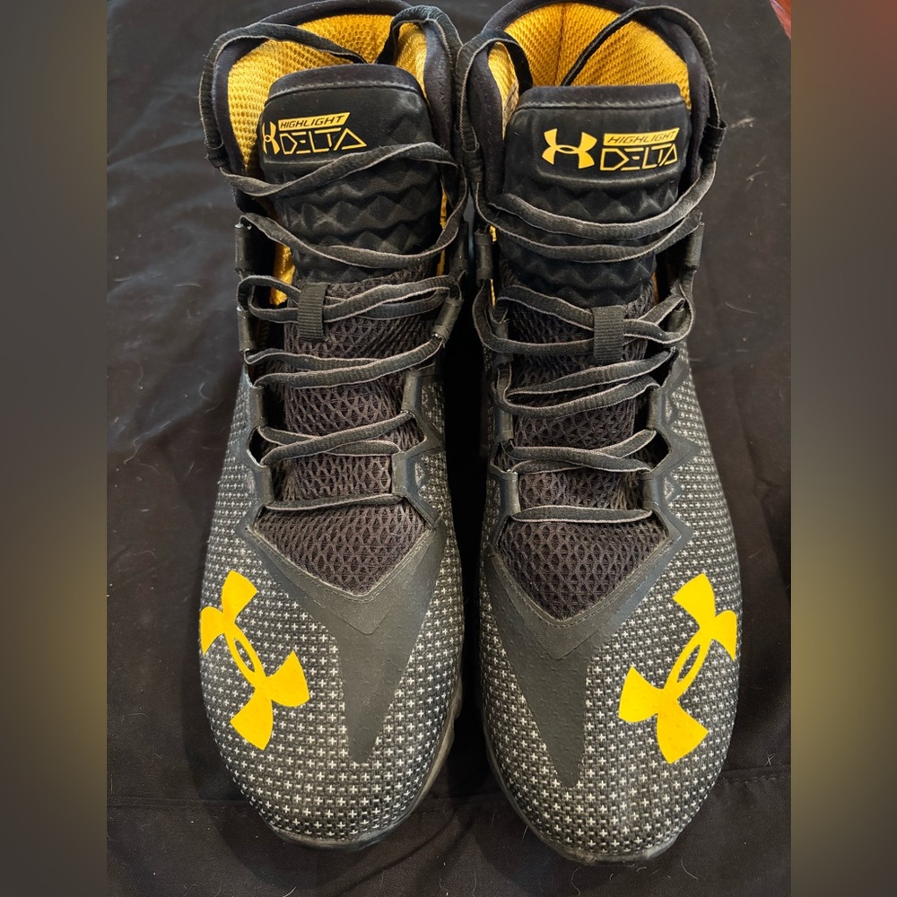 UNDER ARMOUR X THE ROCK DELTA LTD ED HI TOP SNEAKERS SZ 12 MENS ORIG OWNER EUC